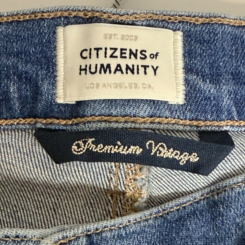Citizens Of Humanity Ella Womens 32 Blue Denim Mid Rise Slim Leg Stretch Jeans - Picture 5 of 12